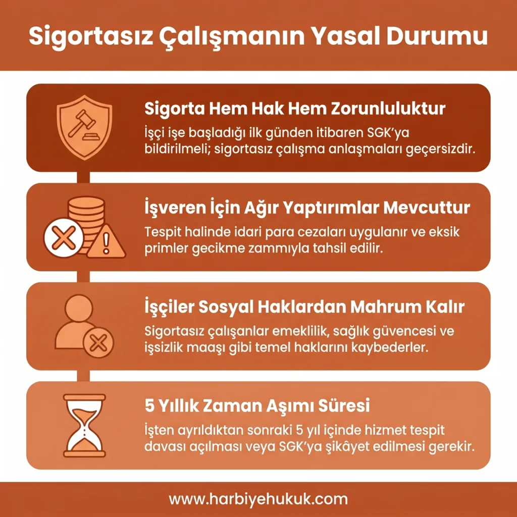 Sigortasız Çalışmanın Yasal Durumu