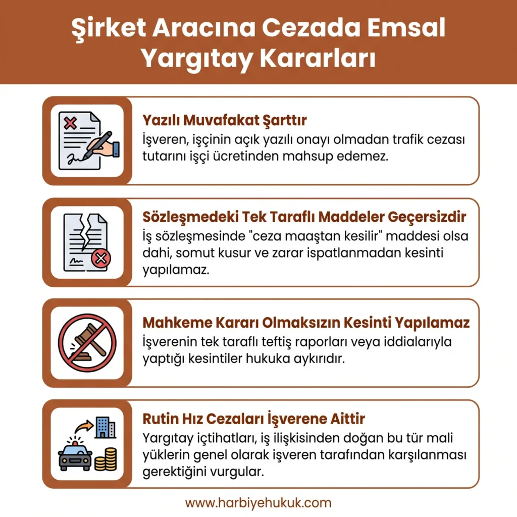 Şirket Aracına Cezada Yargıtay Kararları