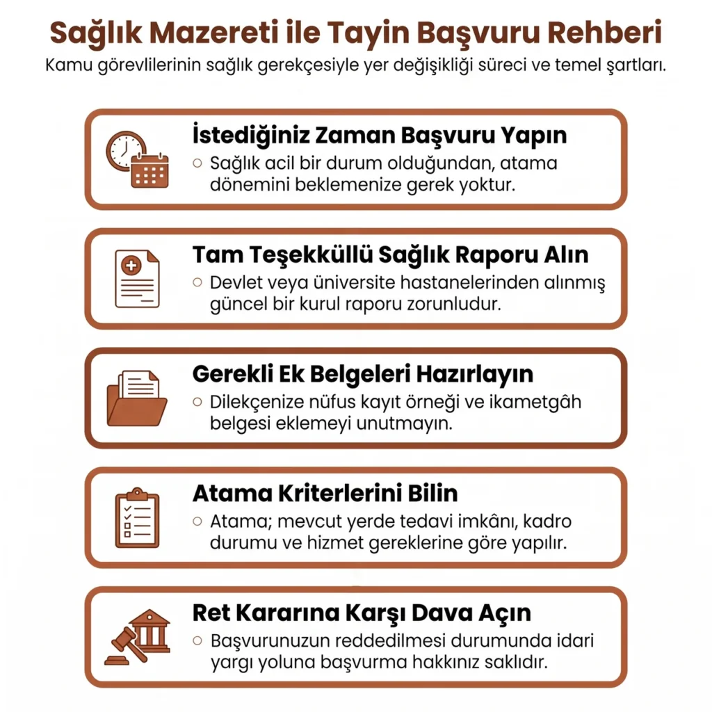 Sağlık Mazereti ile Tayin Başvurusu