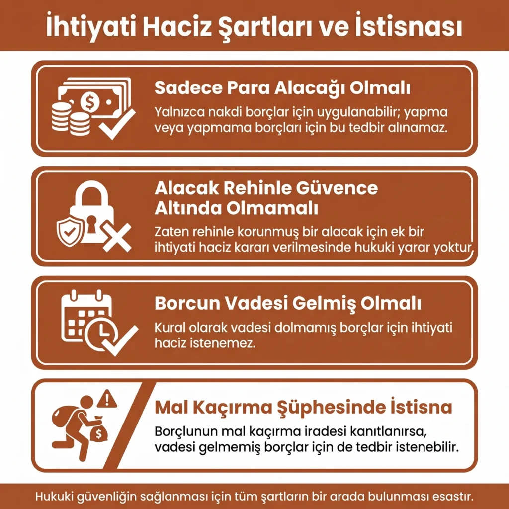 İhtiyati Haciz Şartları