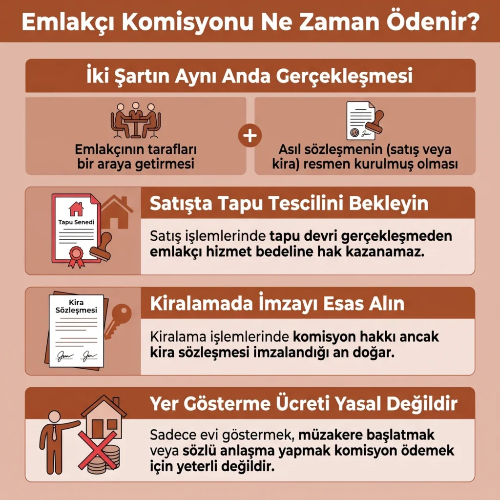 Emlakçı Komisyonu Ödemesi