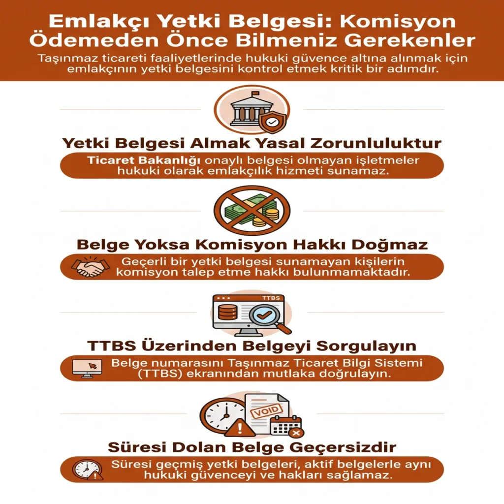 Emlakçı Yetki Belgesi Olmayan Komisyon Alır Mı?