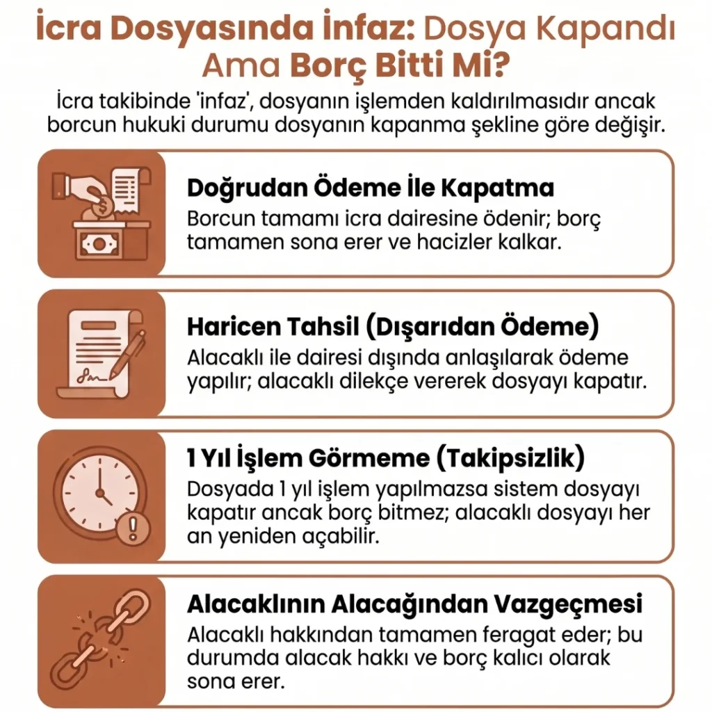 İcra Dosyası Nasıl Kapalı İnfaz Olur?