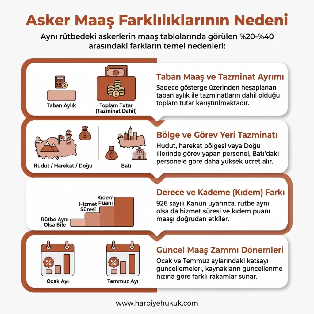 Asker Maaş Farklılıklarının Nedeni