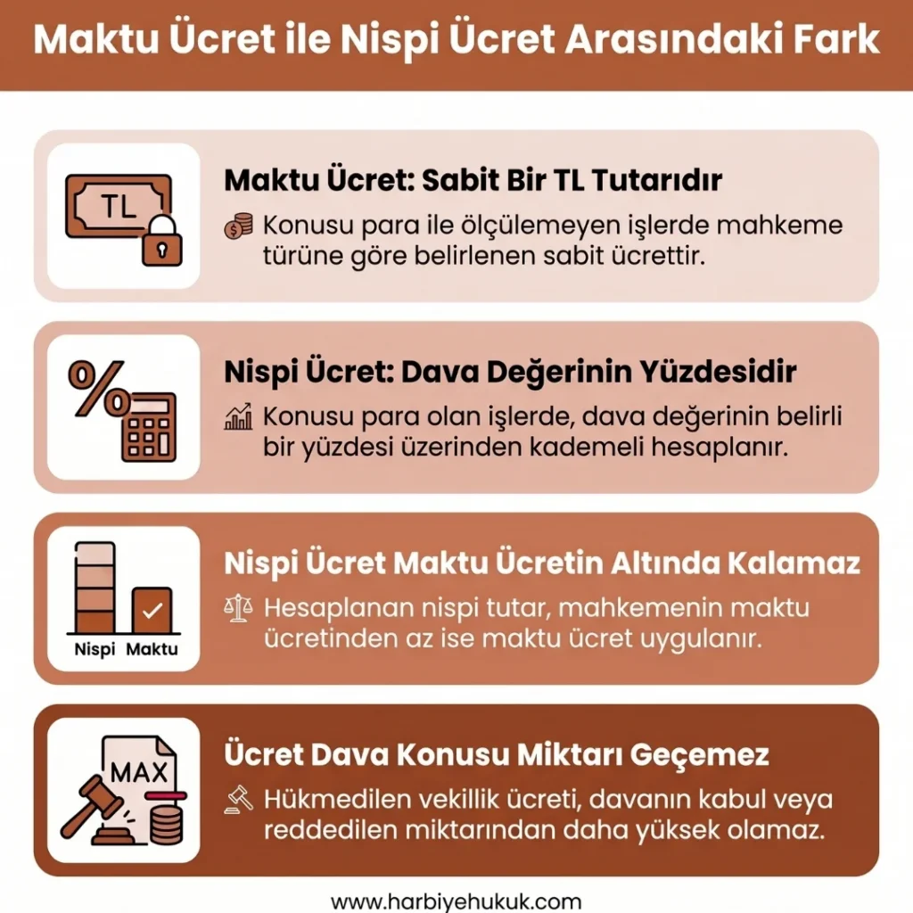 Maktu Ücret ile Nispi Ücret Arasındaki Fark