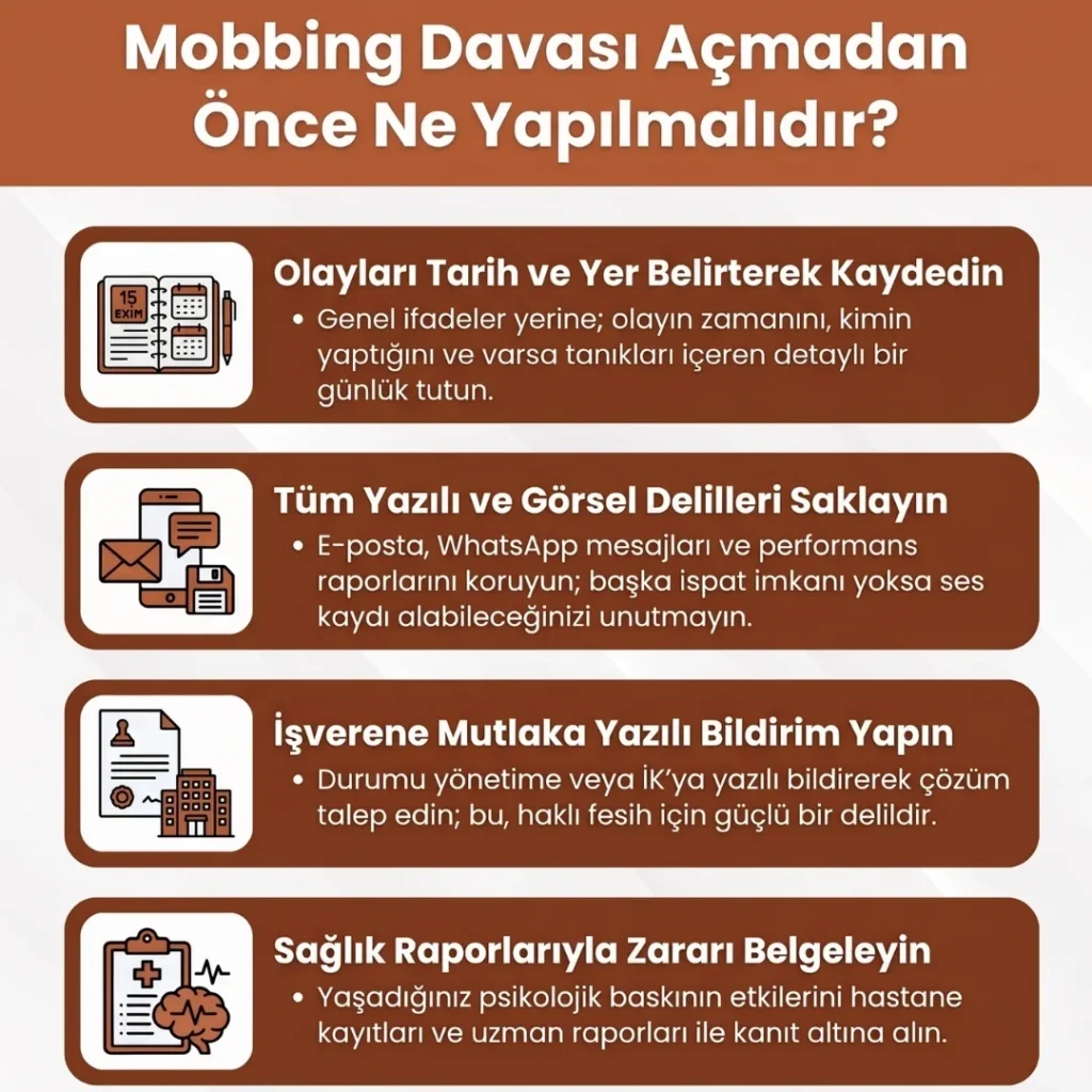 Mobbing Davası Açmadan Önce Ne Yapılmalıdır?