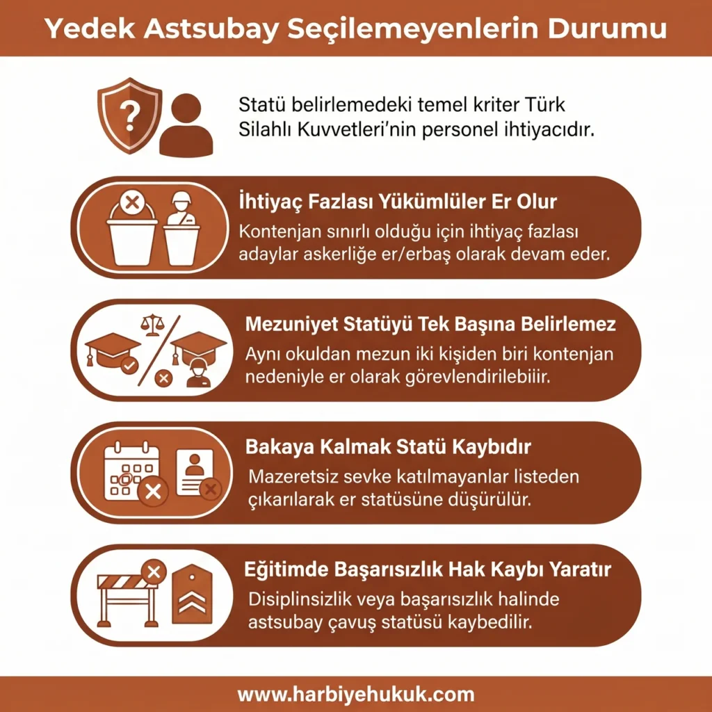 Yedek Astsubay Seçilemeyenlerin Durumu