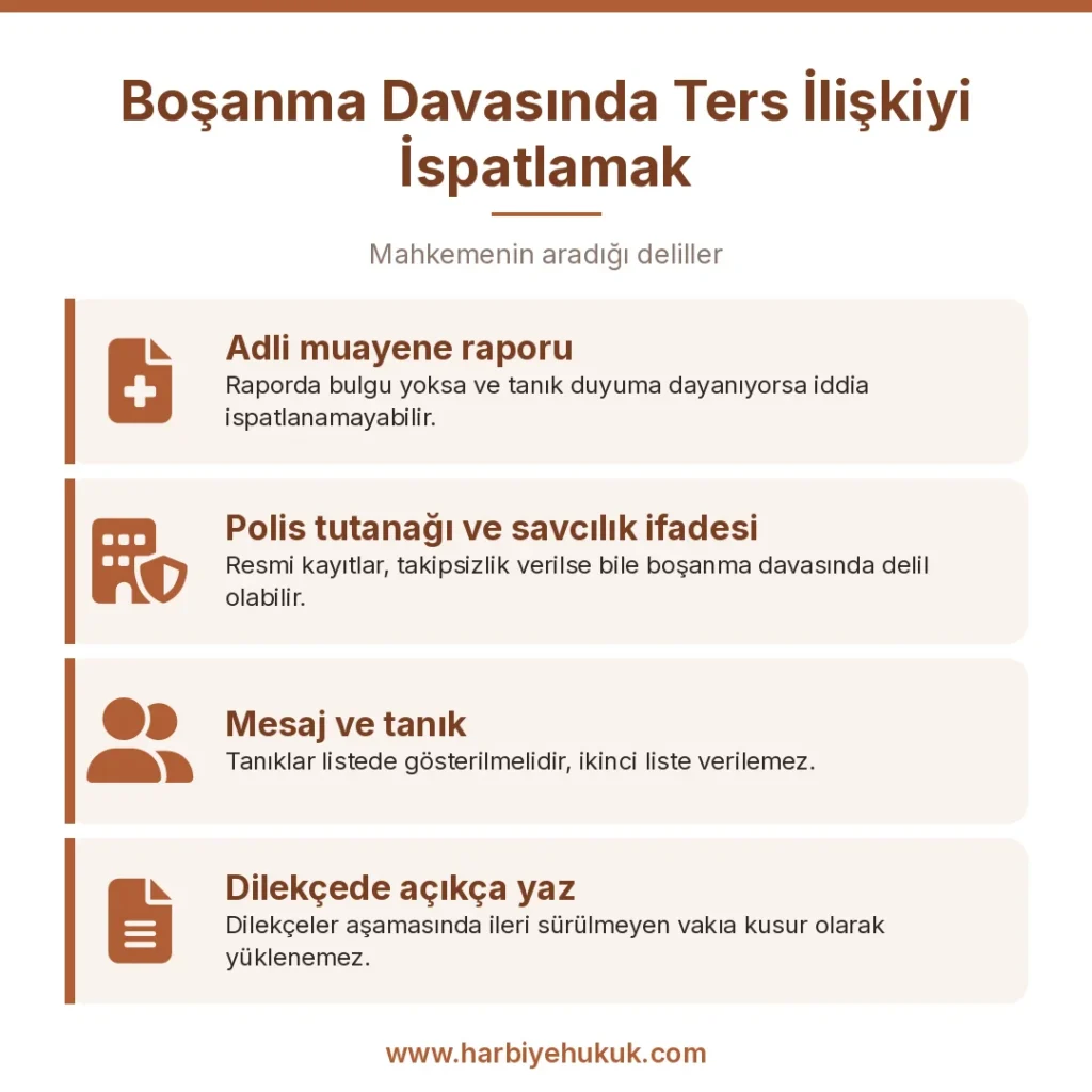 Boşanma Davasında Ters İlişkiyi İspatlamak