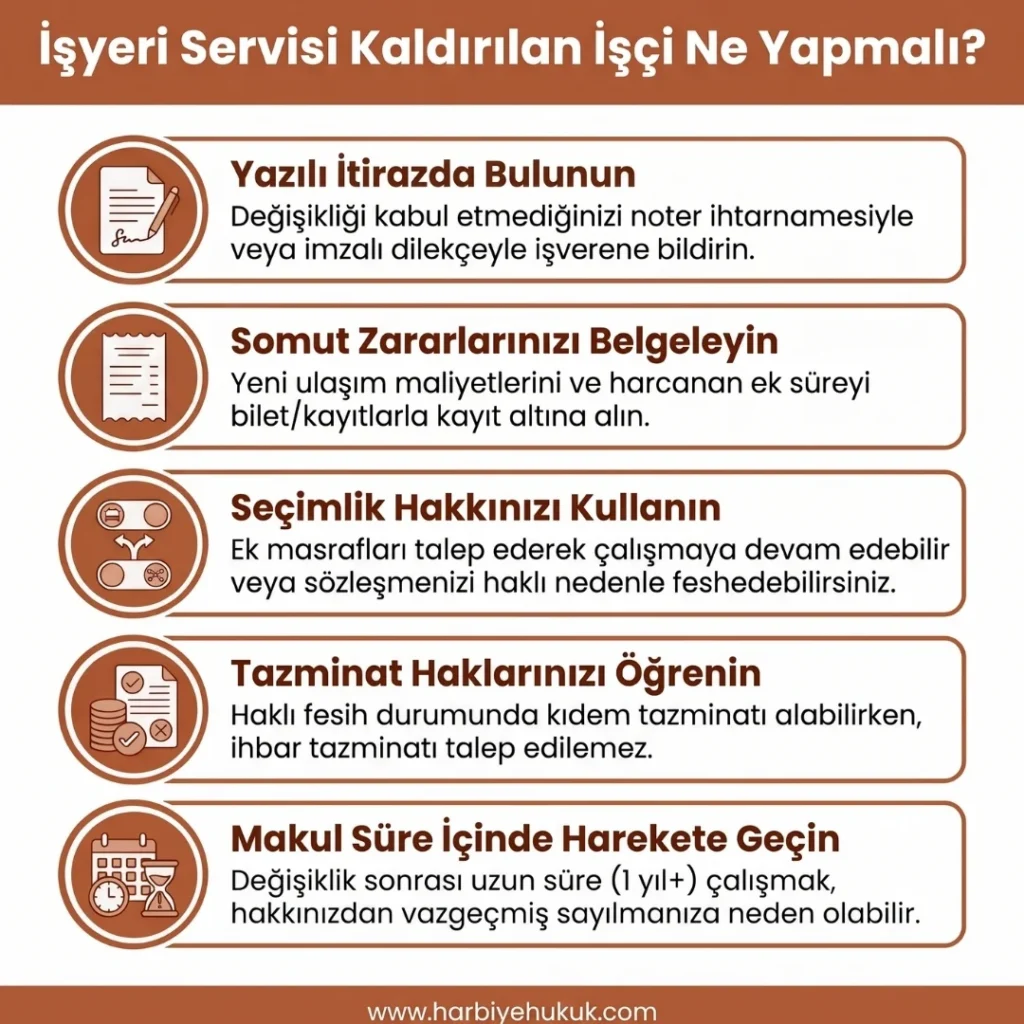 İşyeri Servisi Kaldırılan İşçi Ne Yapmalı?