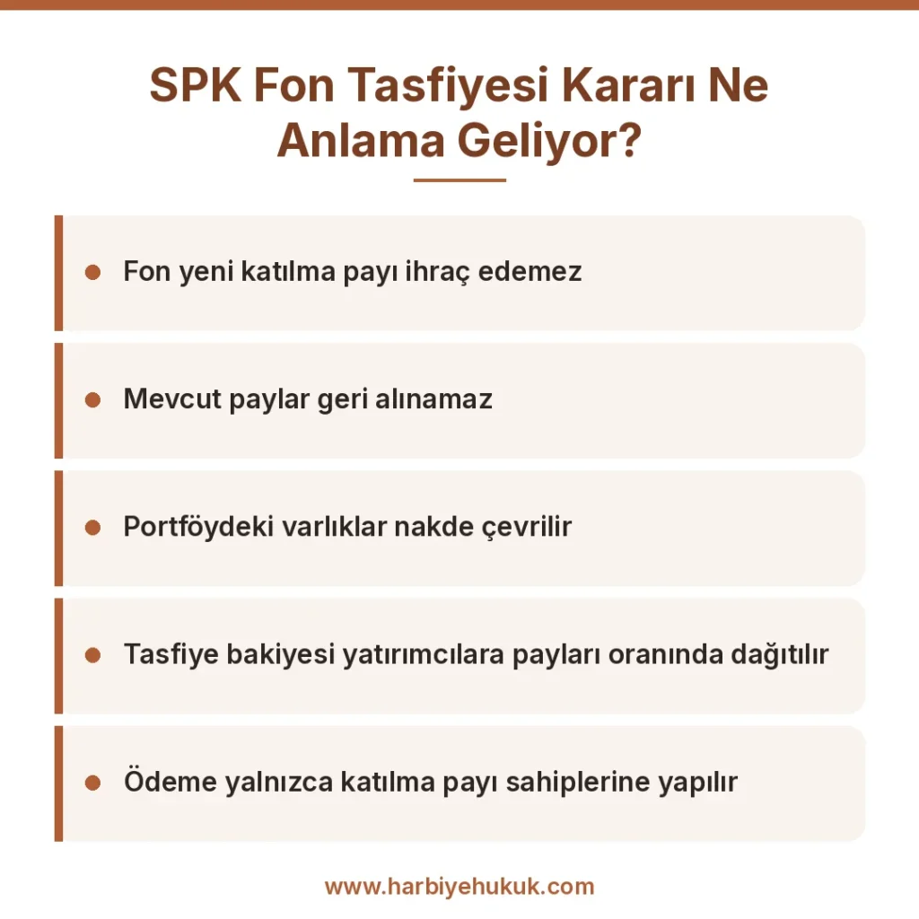 SPK Fon Tasfiyesi Kararı Ne Anlama Geliyor