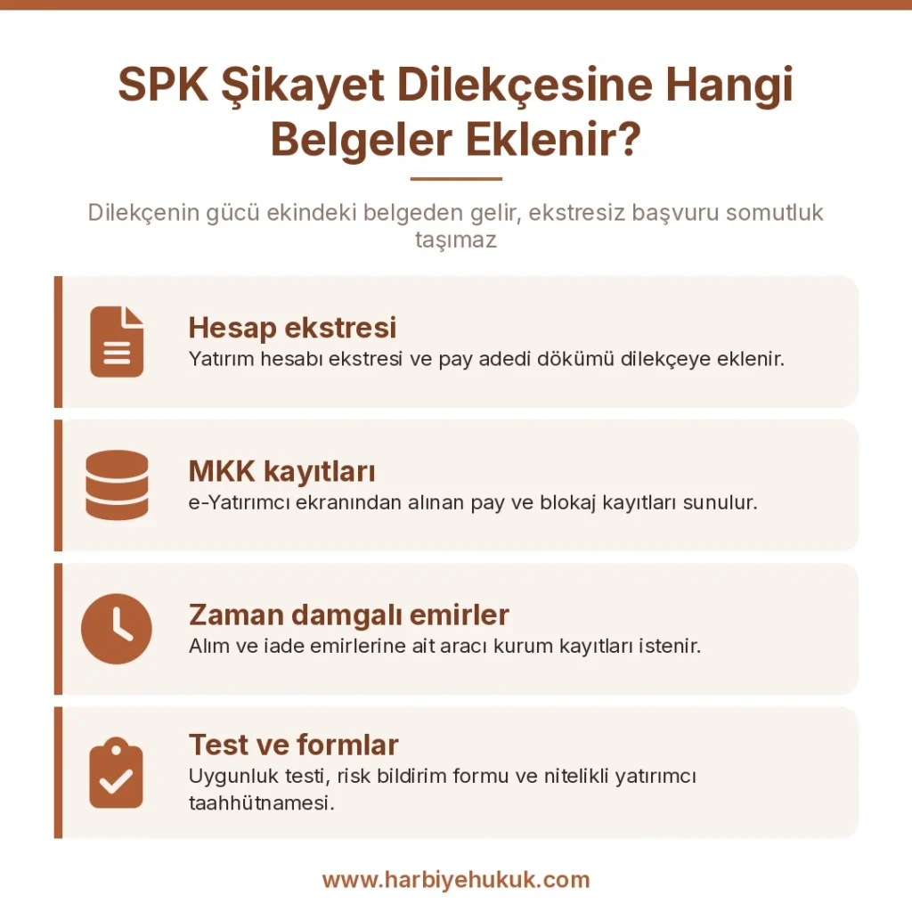 SPK Şikayet Dilekçesine Hangi Belgeler Eklenir