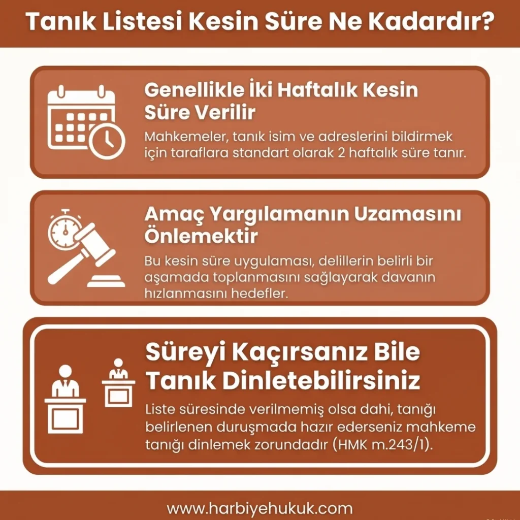 Tanık Listesi Kesin Süre Ne Kadardır?