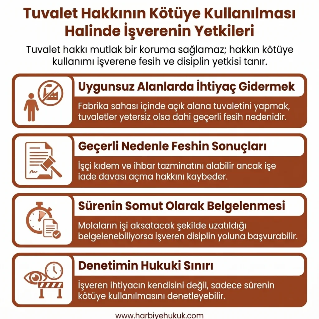 Tuvalet Hakkının Kötüye Kullanılması Halinde İşverenin Yetkileri