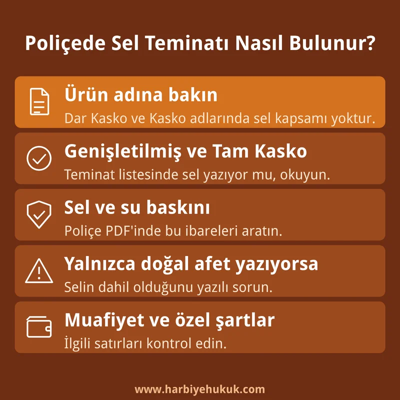 Kasko Poliçesinde Sel Teminatı Nasıl Bulunur