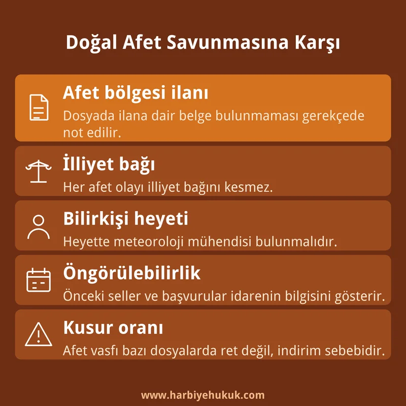 Doğal Afet Savunmasına Karşı Dikkat Edilecek Noktalar